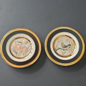 The Art Of Chokin 24kt Gold Collectible Plates - Set Of 2